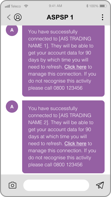 58 ASPSP Messaging app SMS